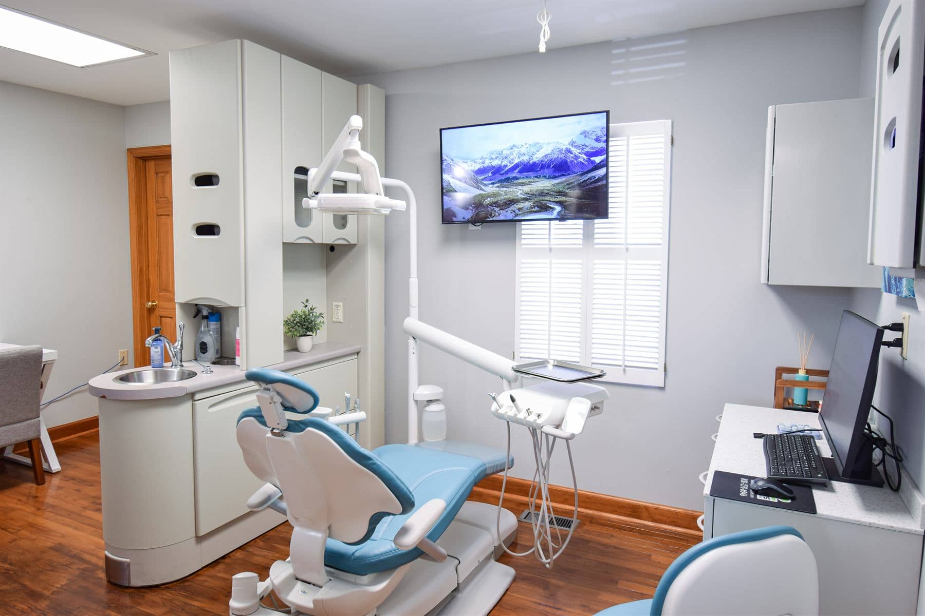 A bright treatment room