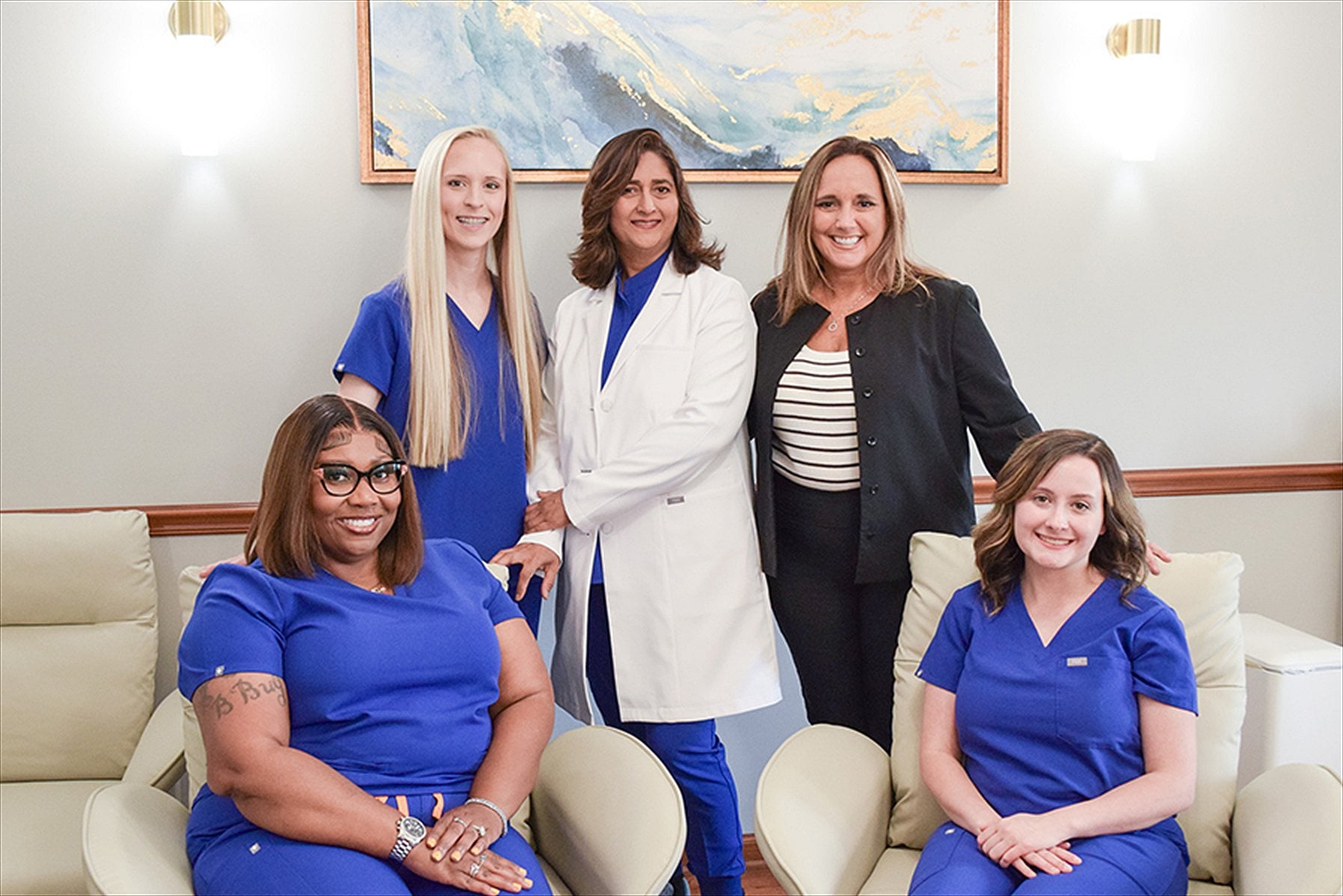 The Bright Family Dentistry team in the office waiting area
